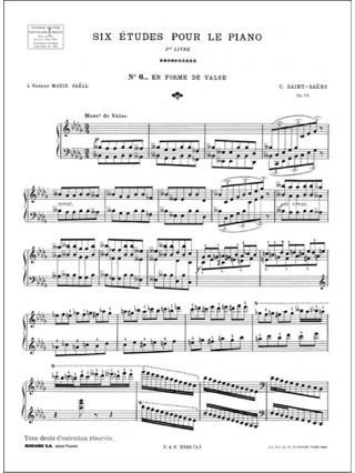 Etude en Forme de Valse Opus 52-6 - SAINT-SAËNS - Partition - Piano